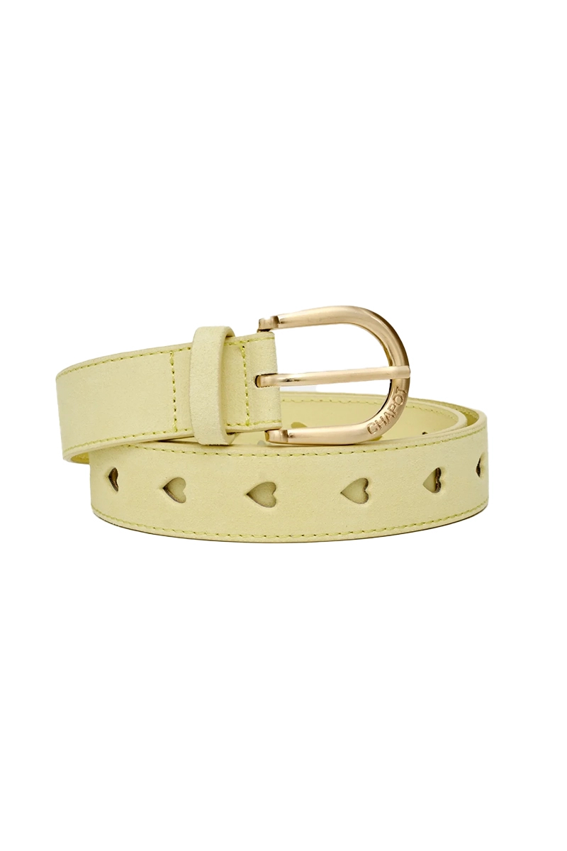 Fabienne Chapot Cut It Out Heart Belt Geel-1 1