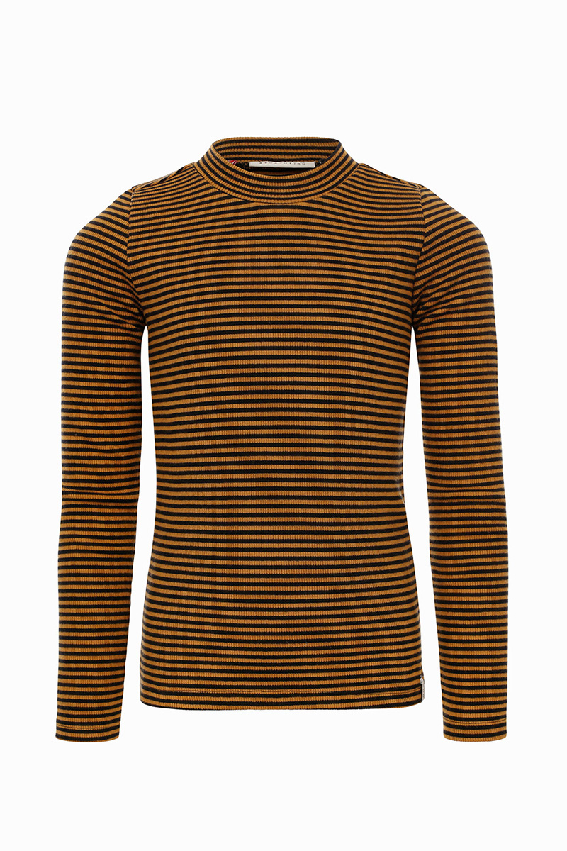 LOOXS LITTLE Little striped tshirt l/s bruin/beige-1 1