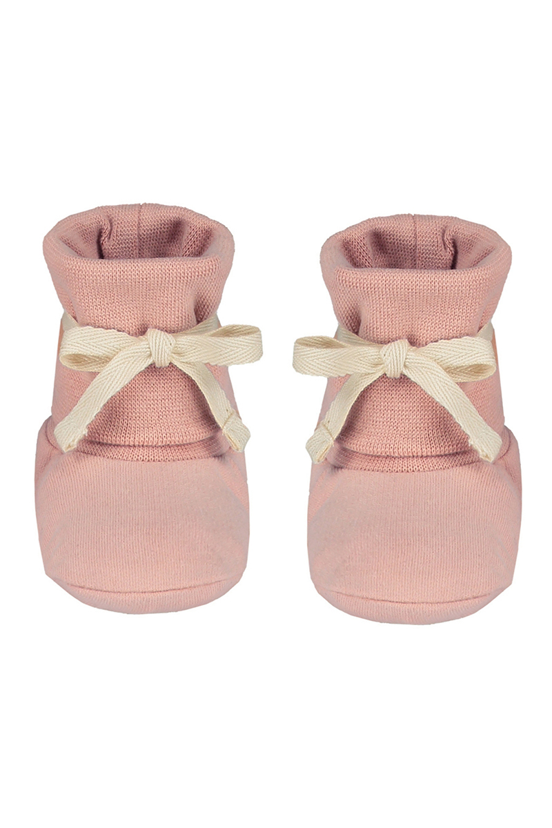 Gray Label Baby ribbed booties Rose-1 1