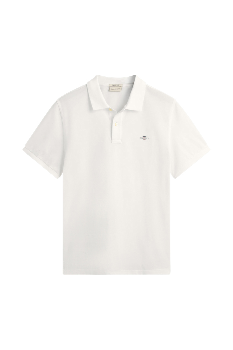 Gant REG SHIELD SS PIQUE POLO Wit-1 1