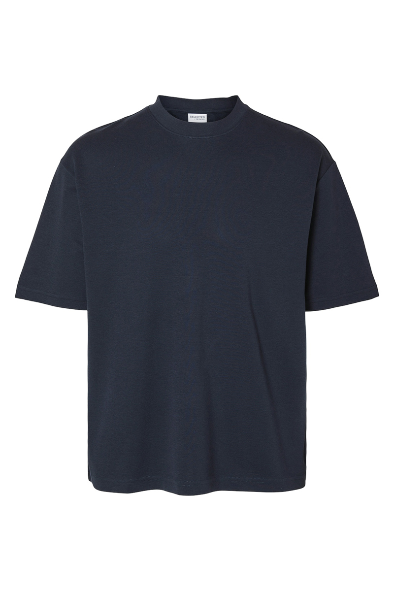 Selected SLHLOOSEOSCAR SS O-NECK TEE NOOS 186839-Sky Captain 1