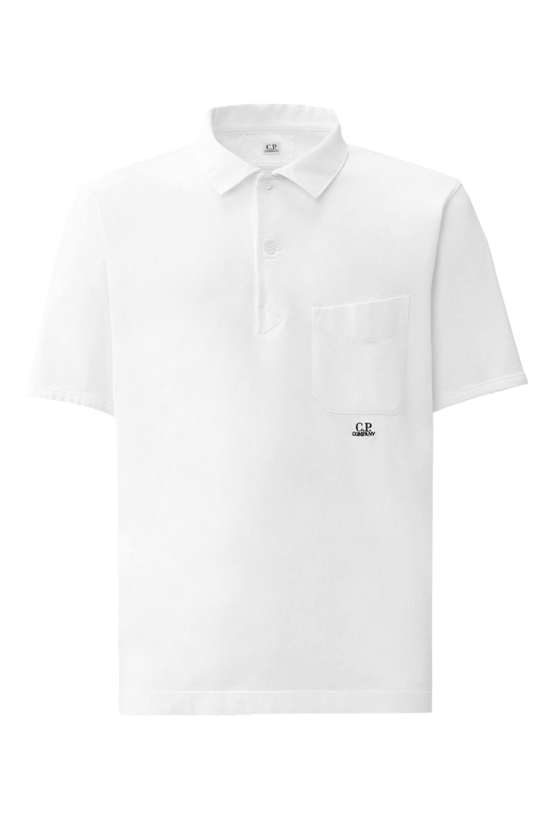 C.P. Company 1020 JERSEY POCKET POLO SHIRT  Wit-1 1