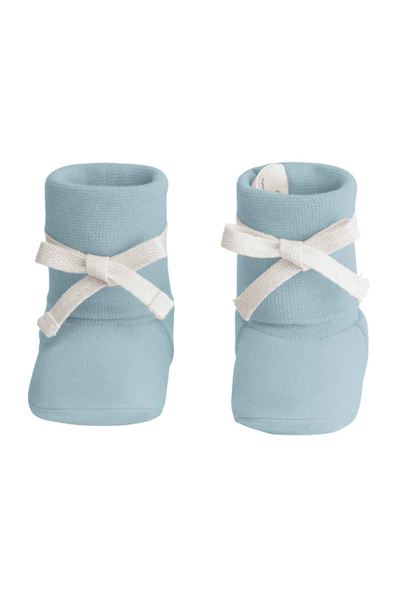 Gray Label Baby ribbed booties Blauw-1 1