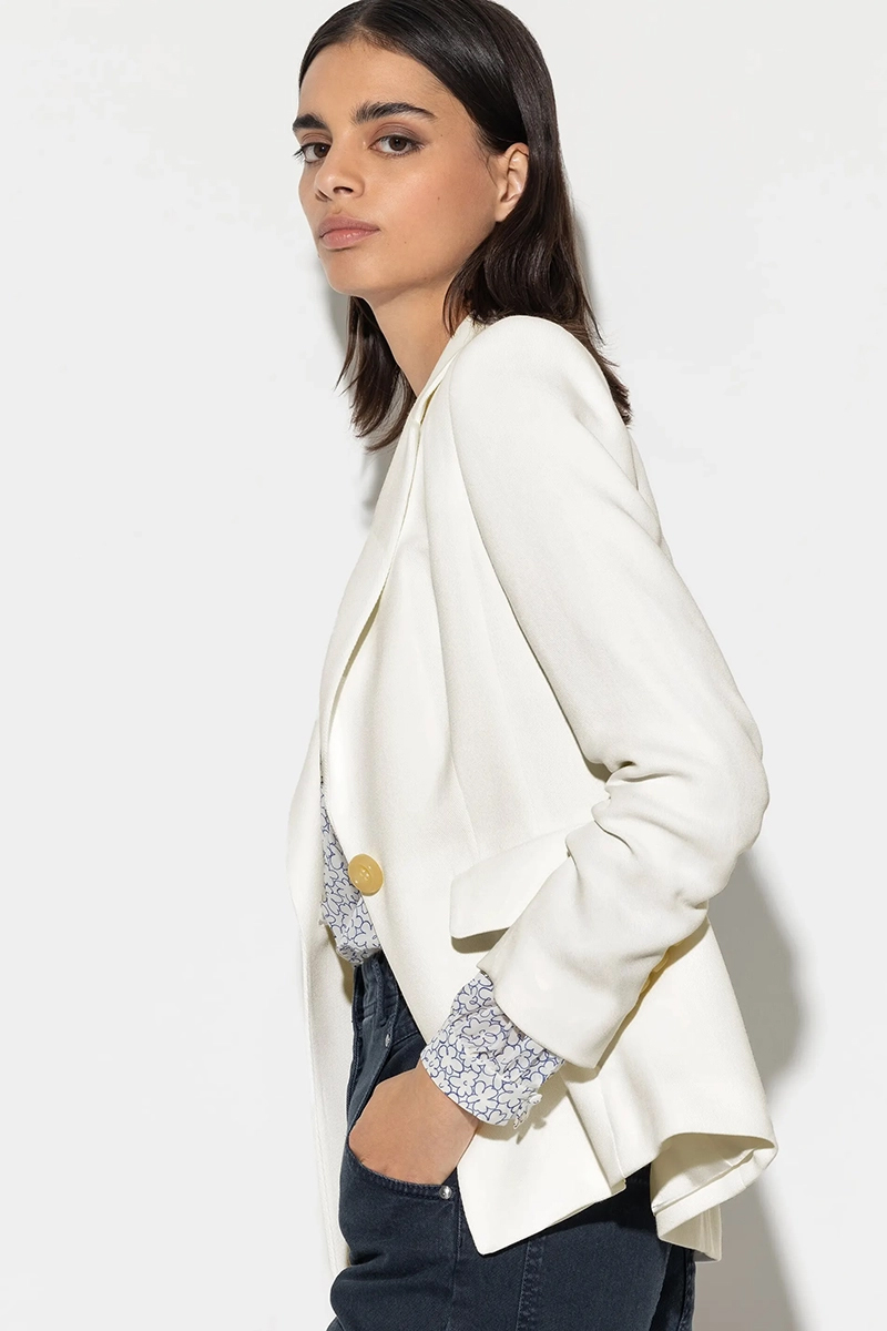 Luisa Cerano Gabardine-Blazer milk 3