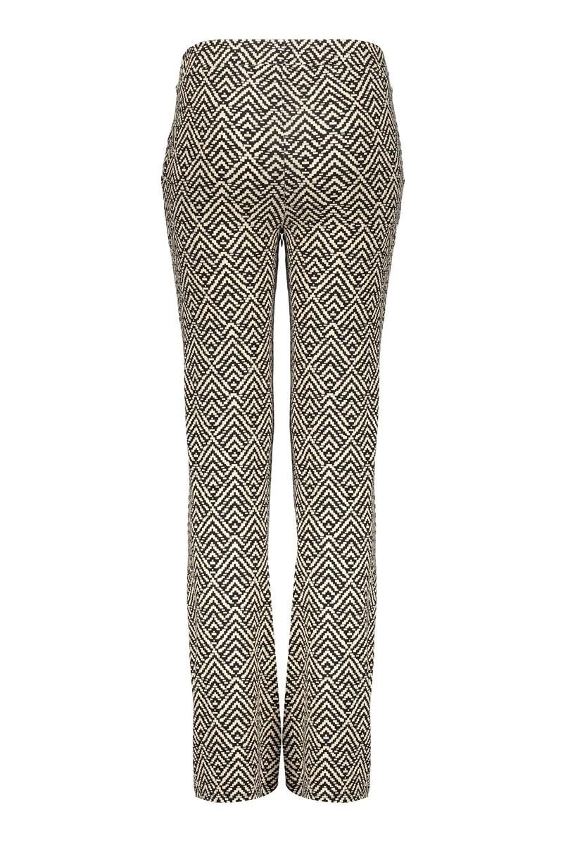 Geisha Pants wide AOP Zwart-1 2