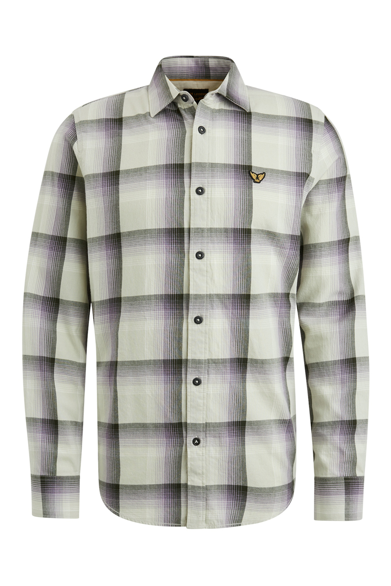 PME Legend Long Sleeve Shirt Ctn Twill Check Grijs-1 1