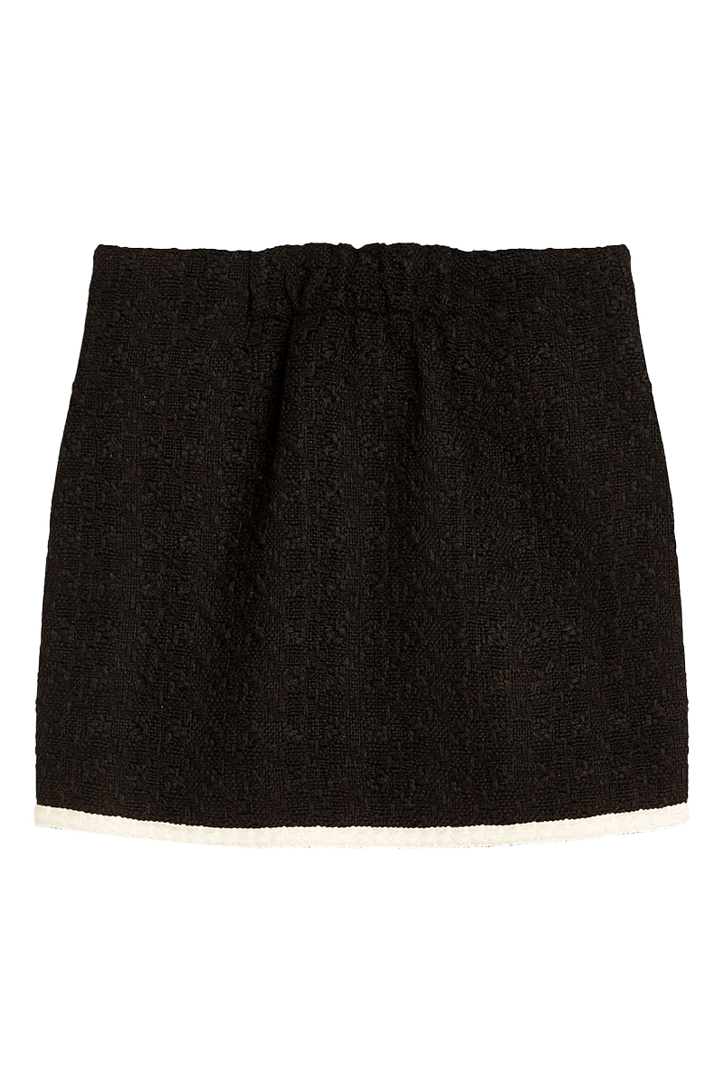 Josh V NOREEN fitted boucle skirt with glitter Zwart-1 5