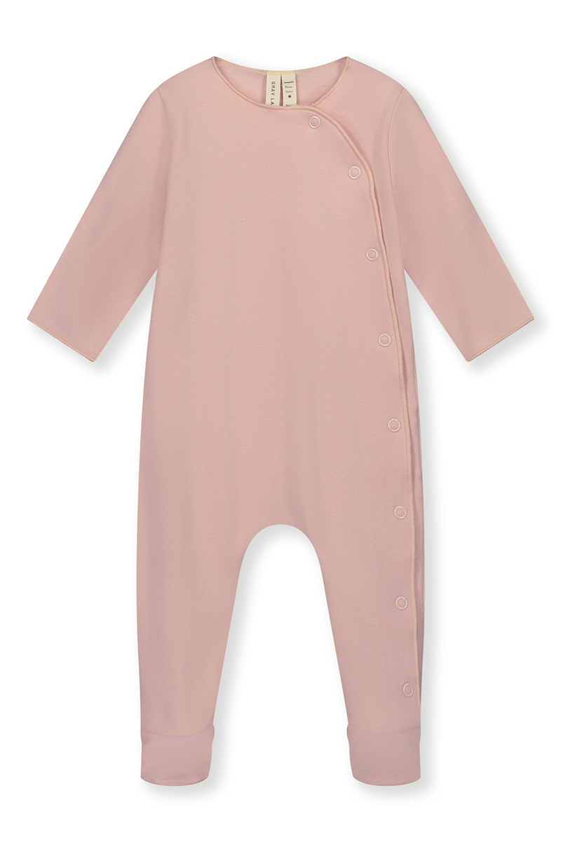 Gray Label Newborn suit with snaps Rose-1 1