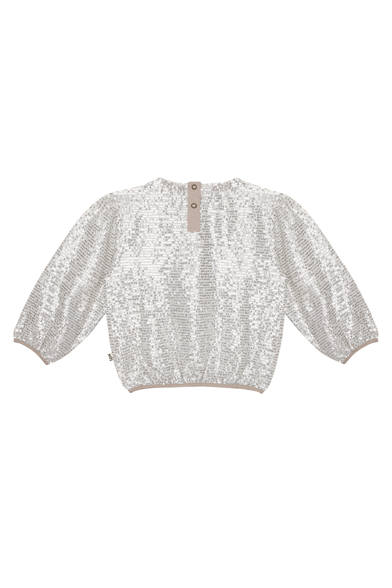 House Of Jamie Puff balloon sequins jumper Ecru-1 2