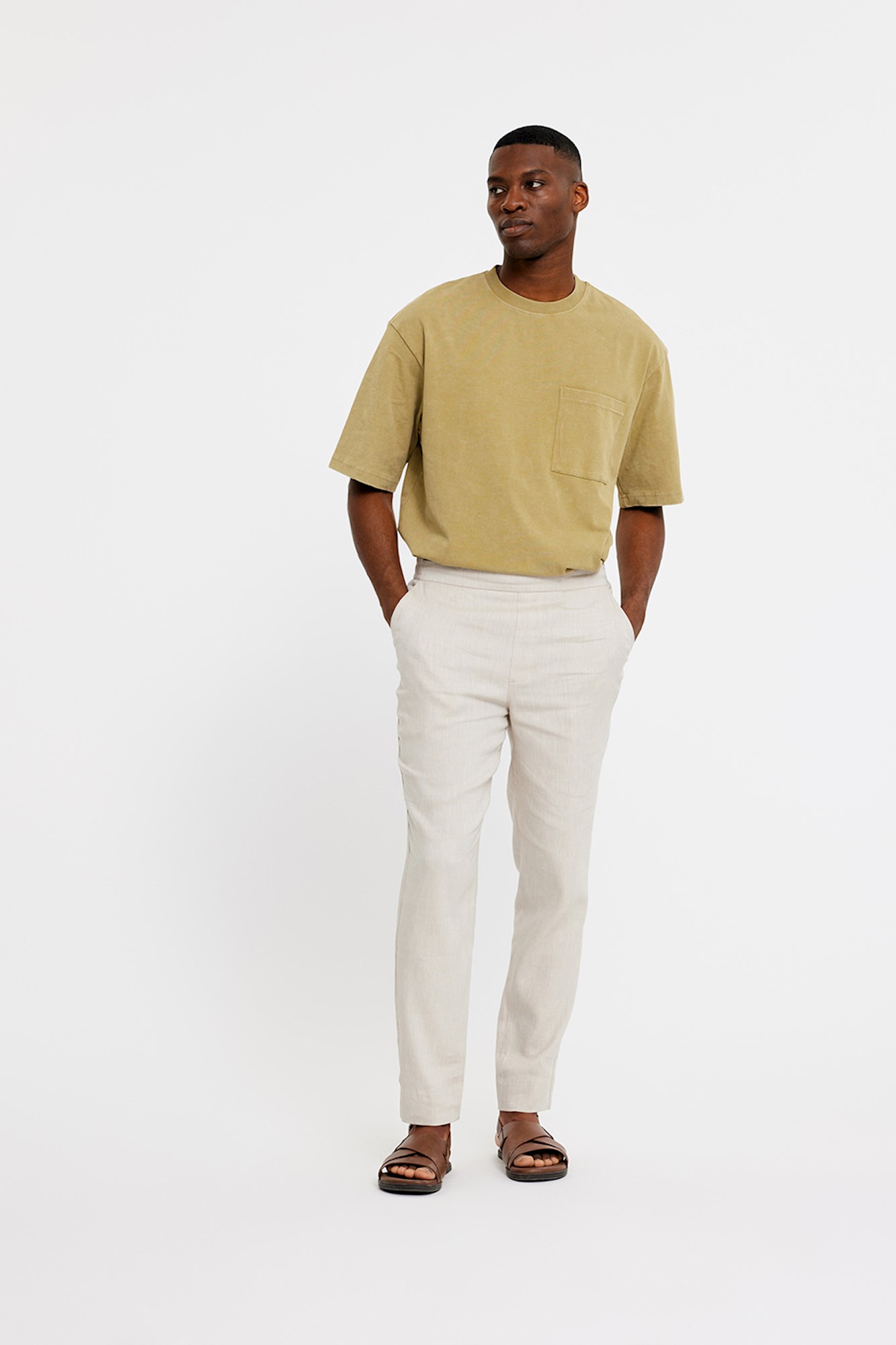 Plain Units THEO 769 SAND LINEN bruin/beige-1 3