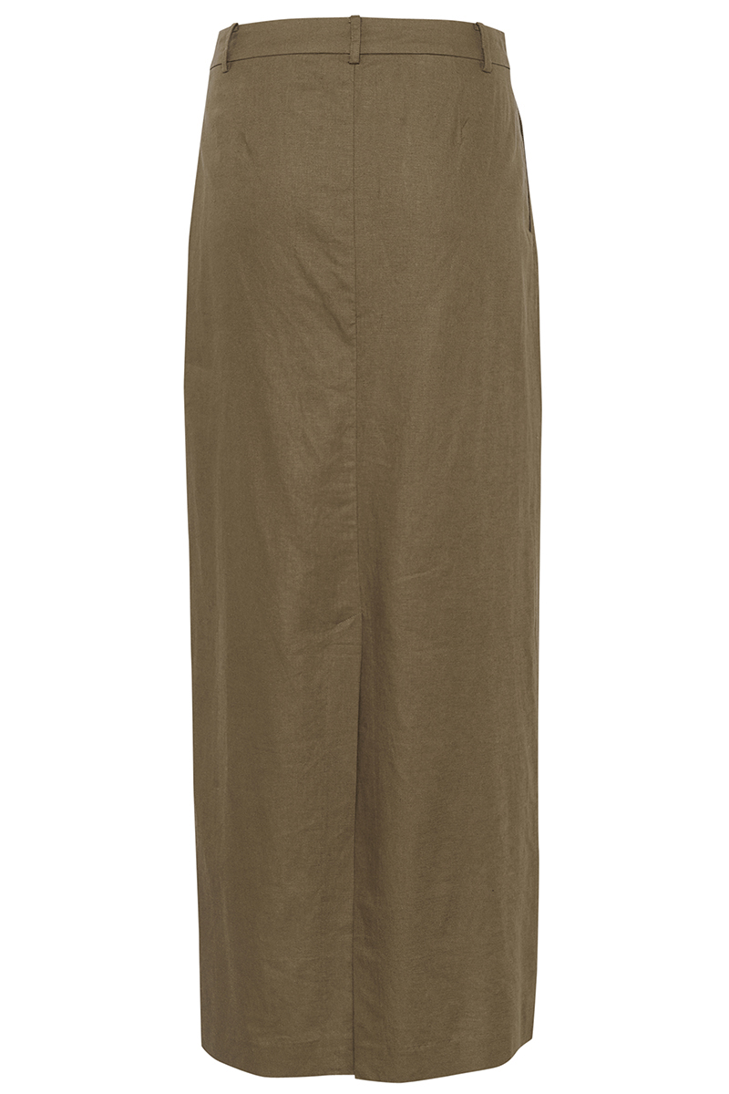 Gestuz LizaGZ linen HW skirt Groen-1 5