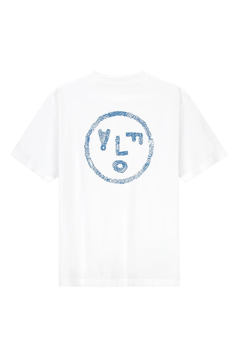 Olaf Hussein SCRIBBLE FACE TEE Wit-1 4