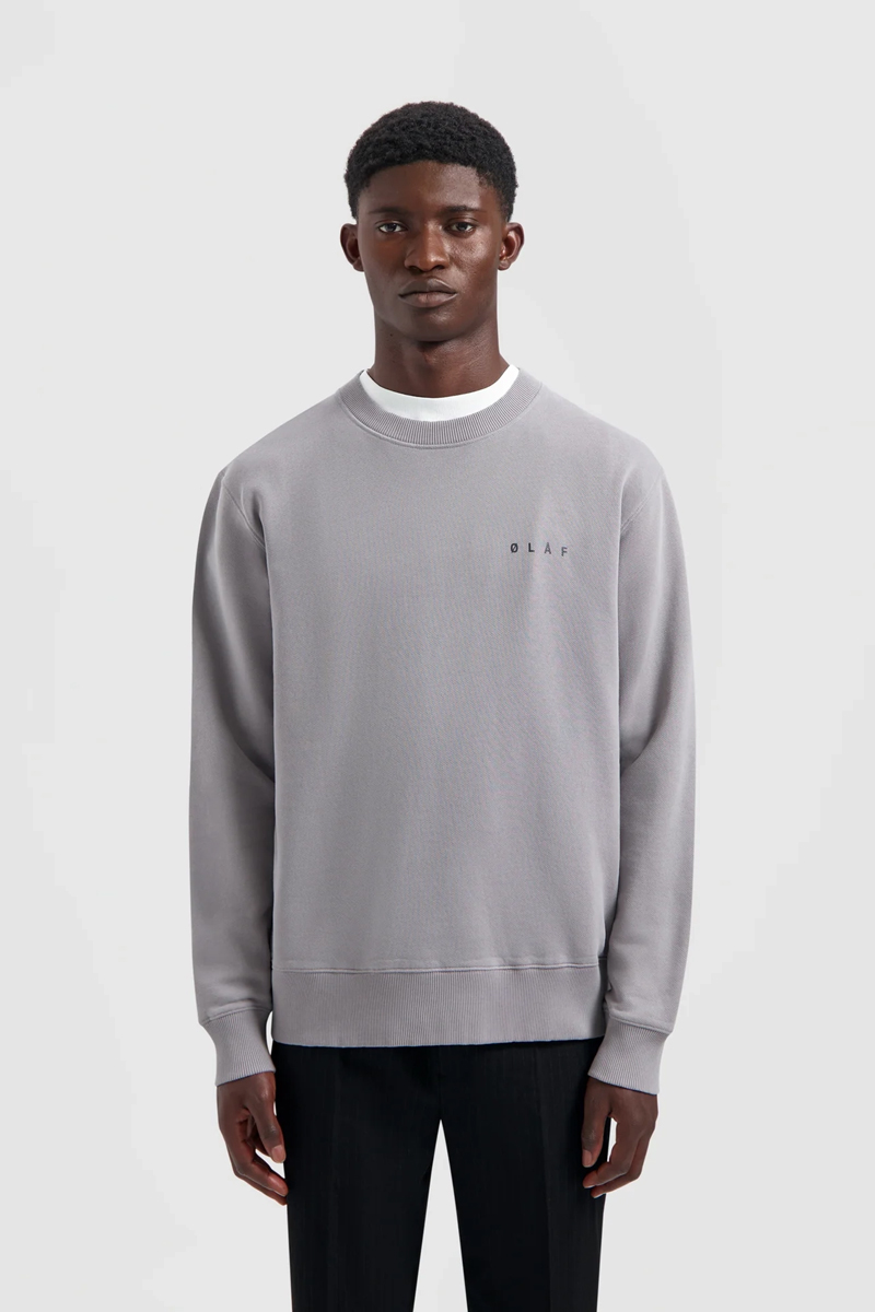 Olaf Hussein NOSTALGIA FACE CREWNECK Grijs-1 2