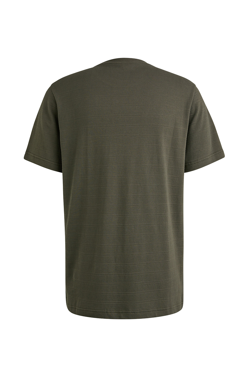 PME Legend Short sleeve r-neck jacquard stripes Groen-1 4