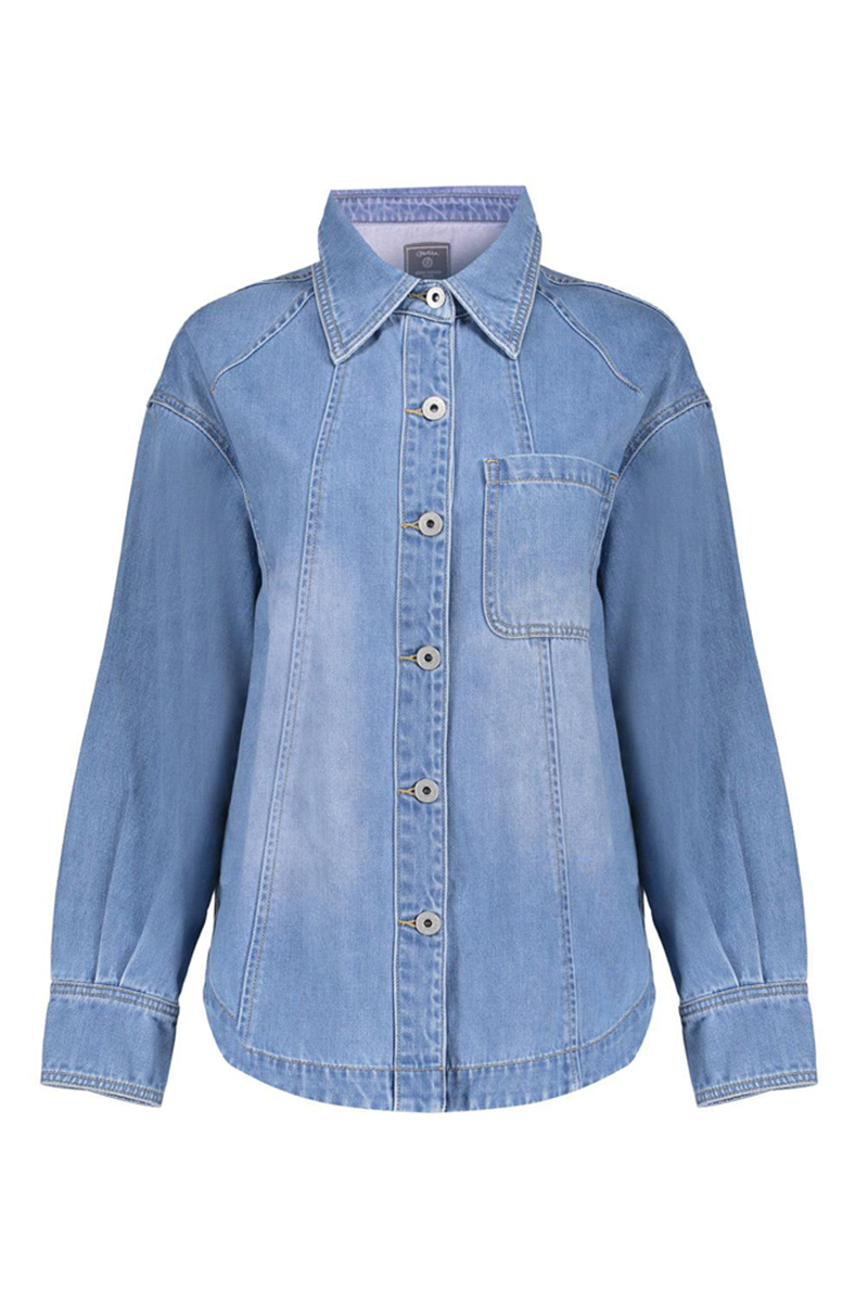 Geisha Overshirt denim Blauw-1 1