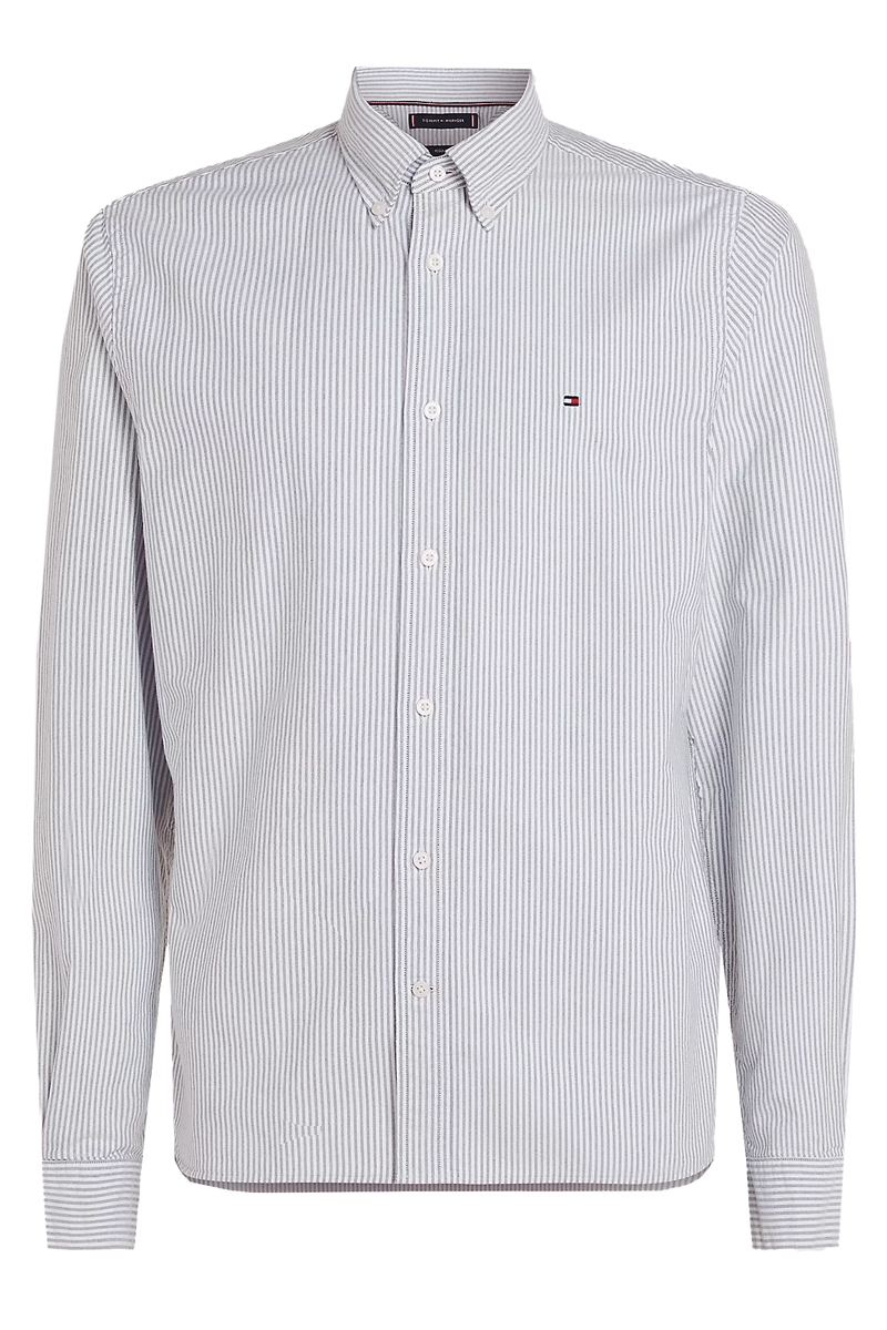 Tommy Hilfiger HERITAGE OXFORD STRIPE RF SHIRT Groen-1 2