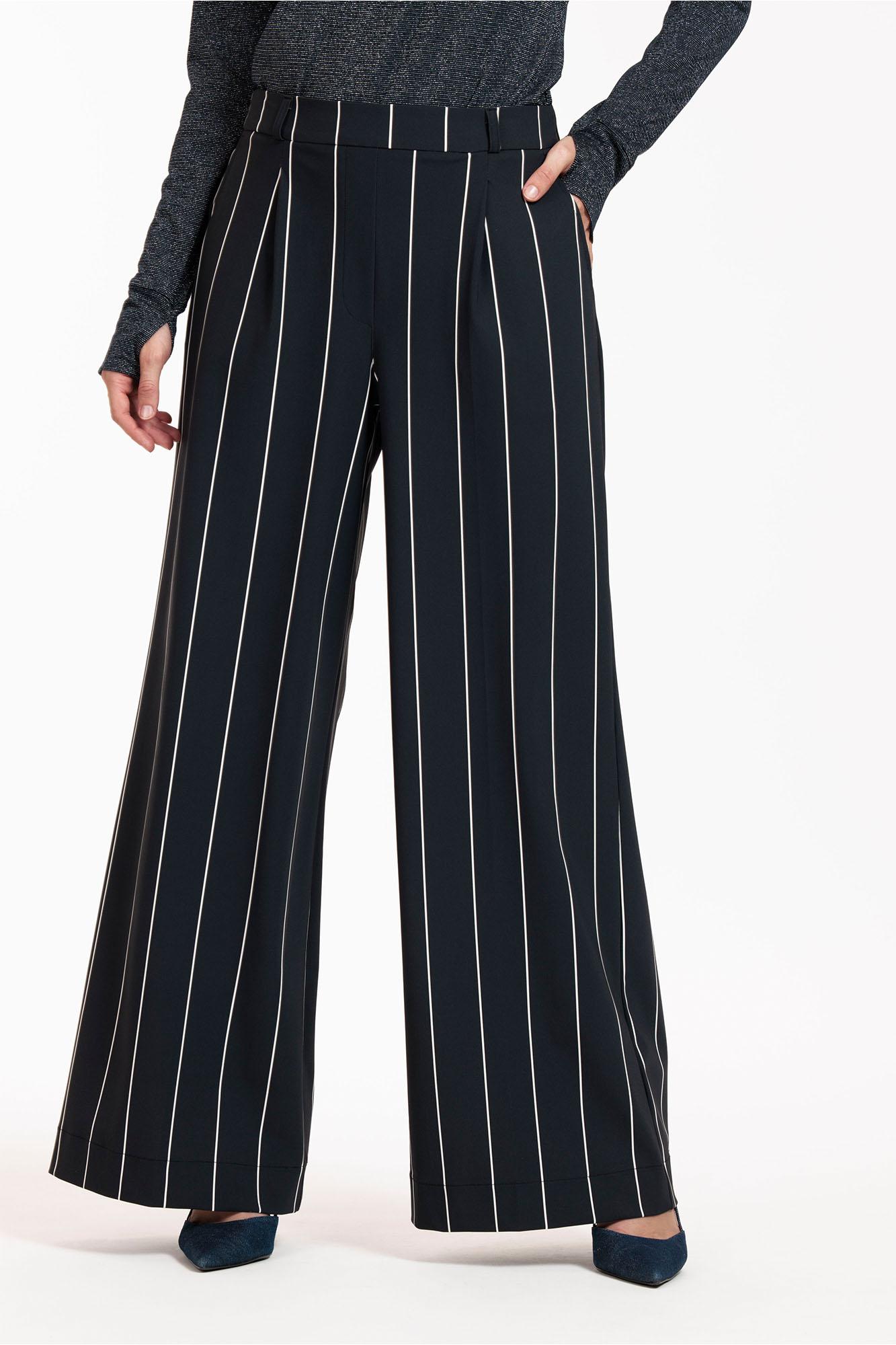 Studio Anneloes Colette stripe trousers Zwart-1 2