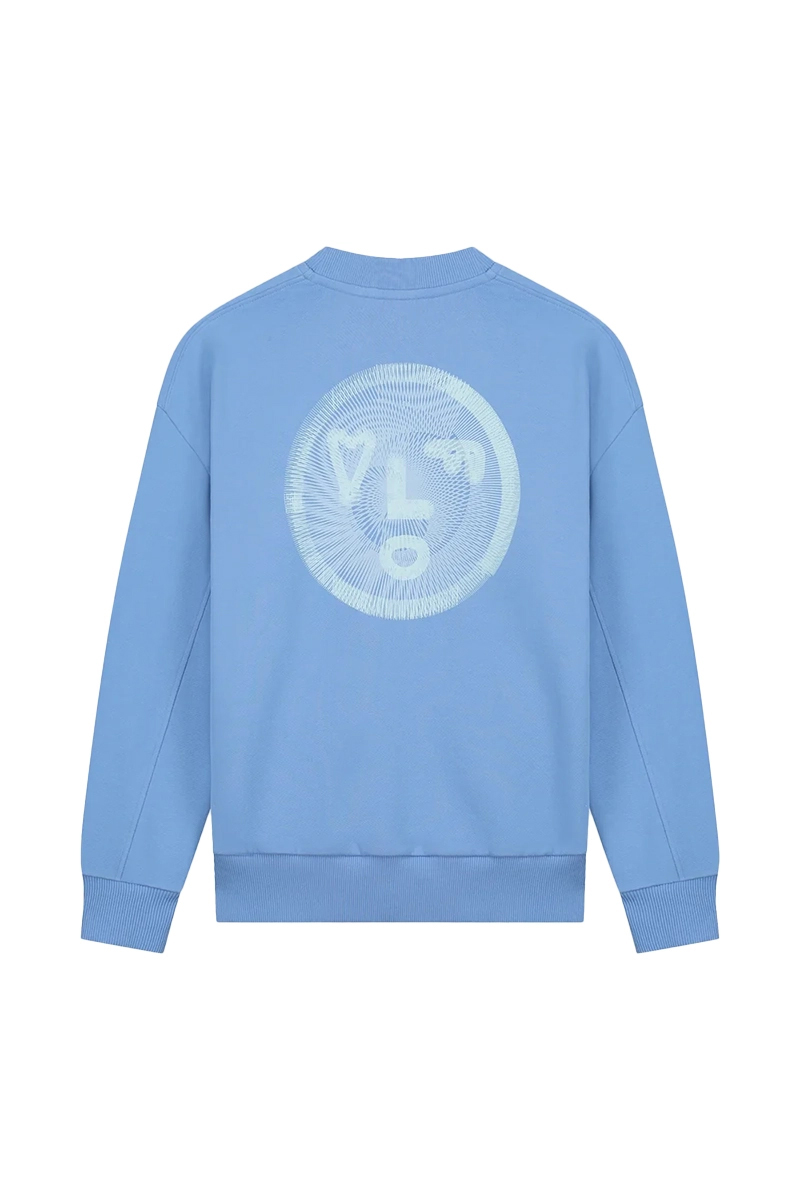 Olaf Hussein SPIRAL FACE CREWNECK Blauw-1 4