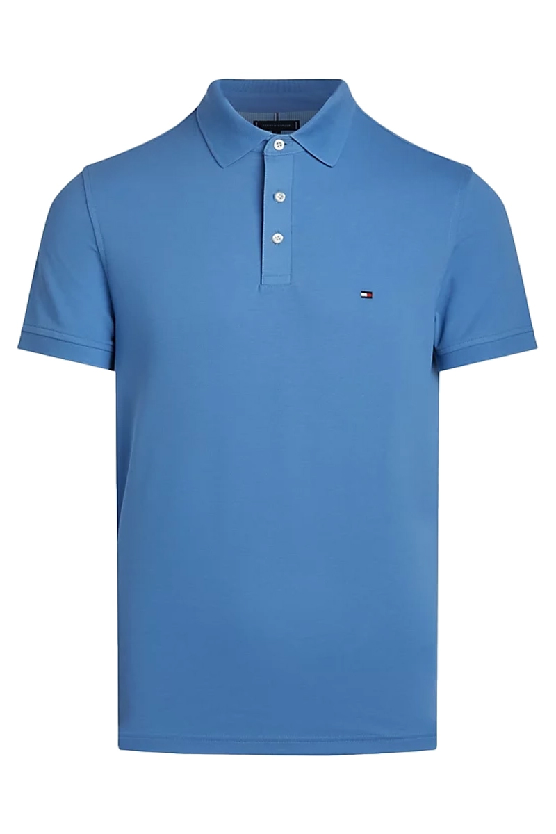 Tommy Hilfiger 1985 SLIM POLO Blauw-2 Voorwinden