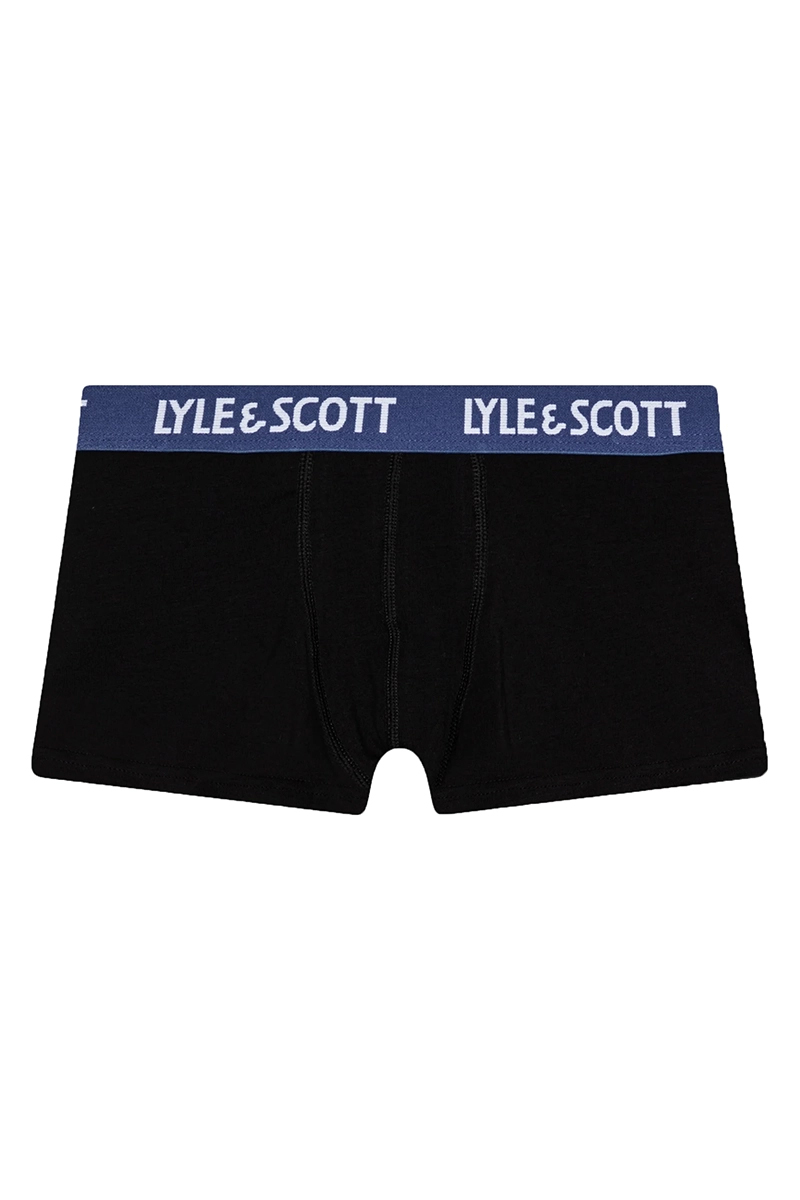 Lyle & Scott solid boxed 3pair boxers Zwart-1 3