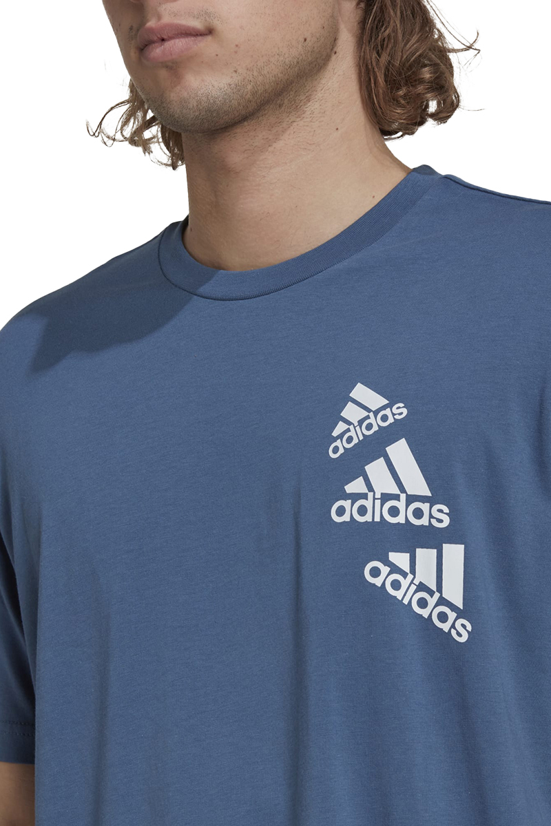 Adidas Casual heren t-shirt km Blauw-1 3