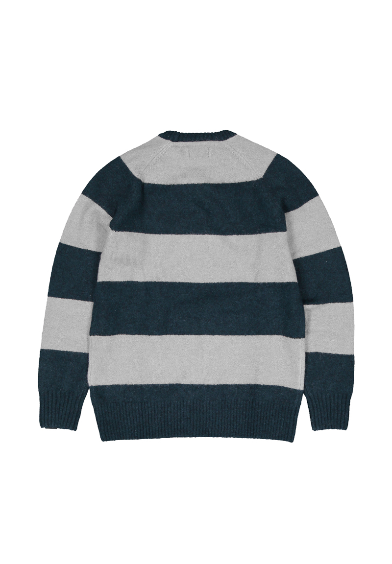 Butcher of Blue Edmund Stripe Crew Blauw-1 5