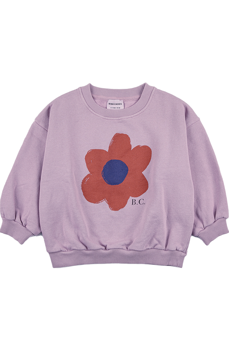 Bobo Choses big flower sweatshirt Rose-1 Voorwinden