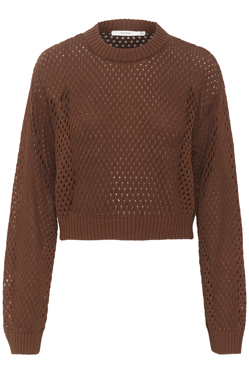 Gestuz HallyGZ pullover bruin/beige-1 1