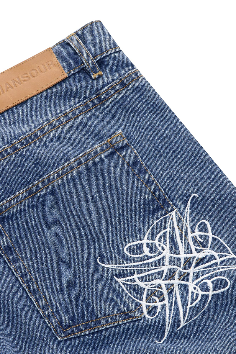 Mansour Anagram baggy jeans Blauw 2