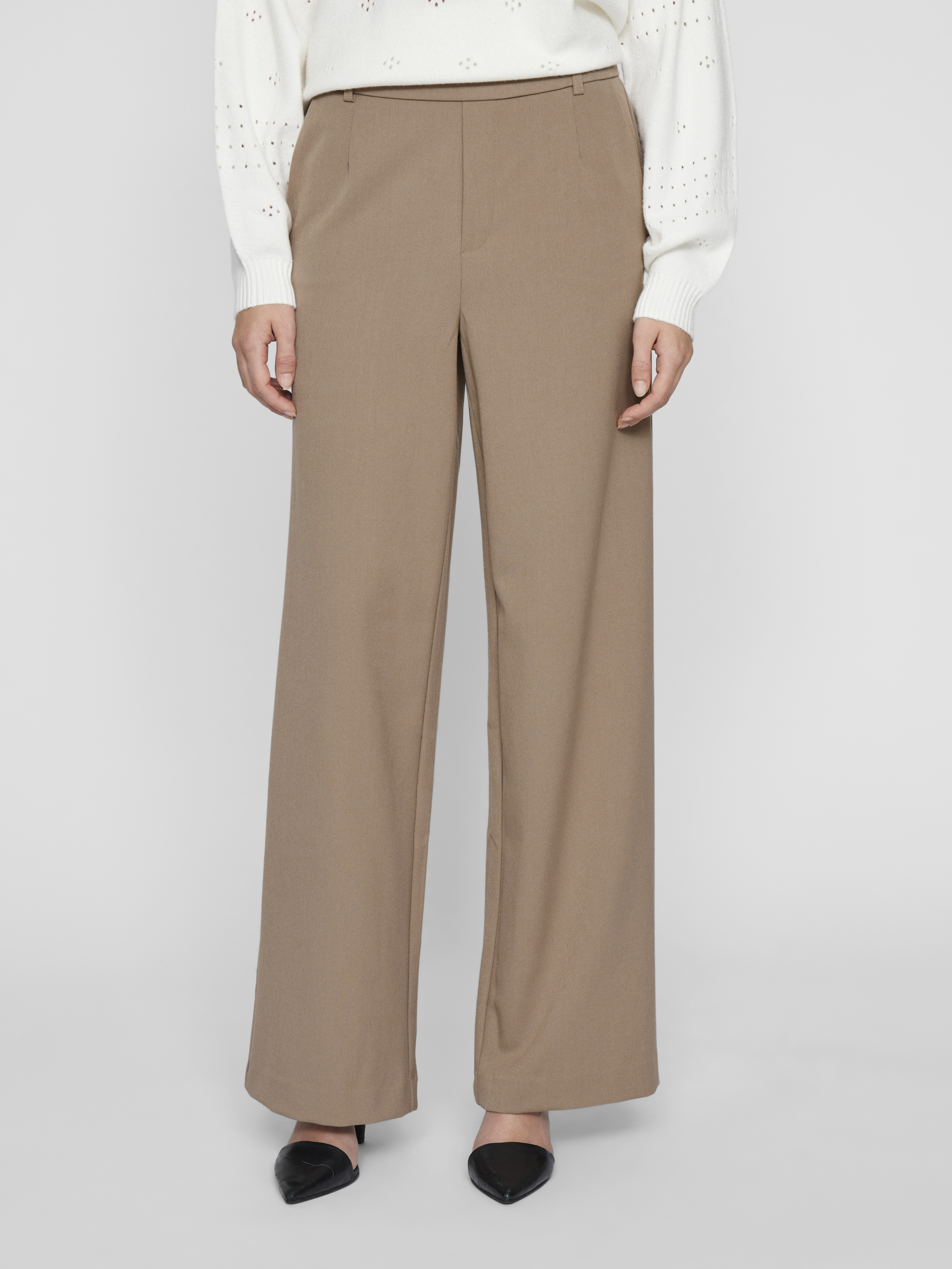 Vila VIVARONE HW WIDE PANT - NOOS 269215-Fungi 2