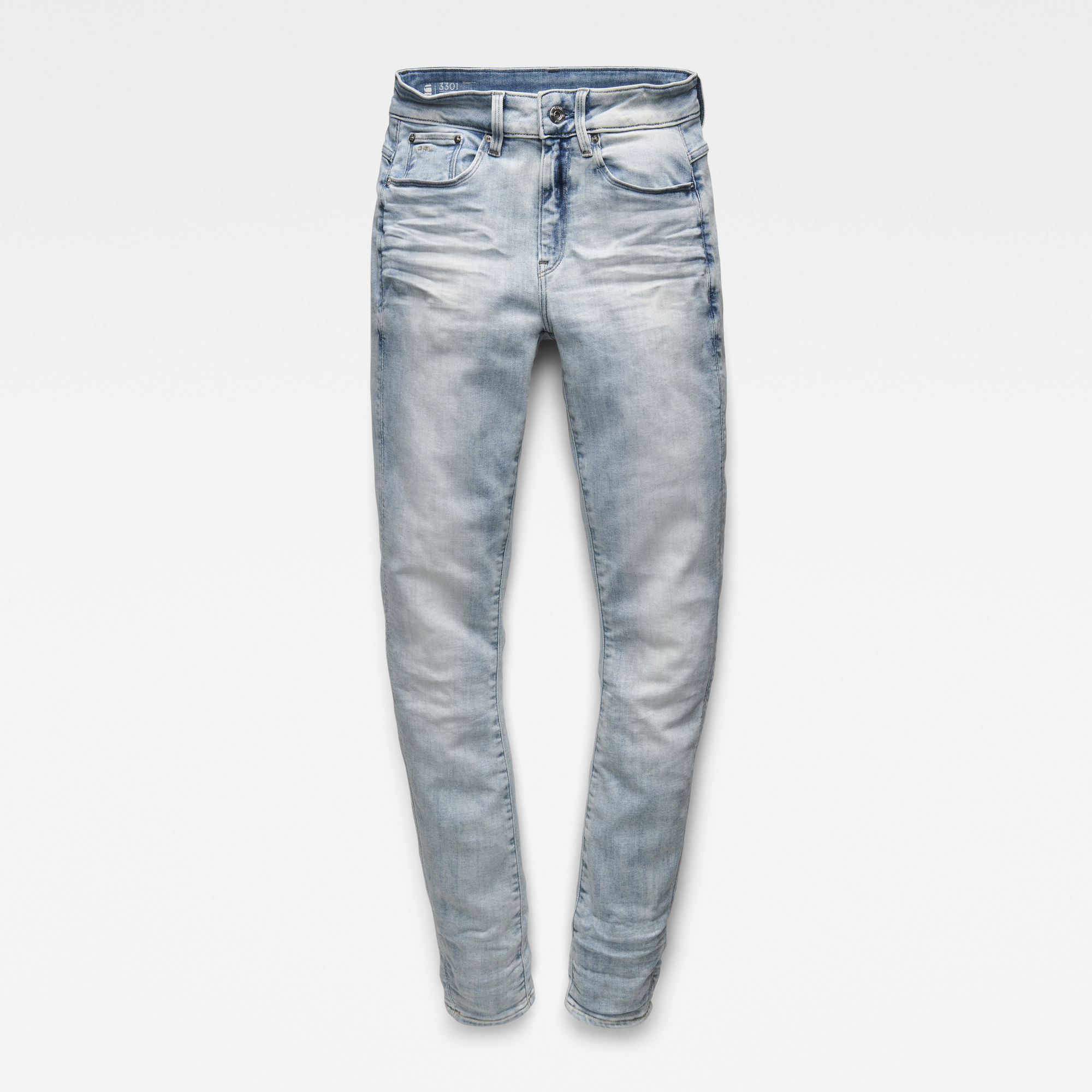 G-Star 3301 Skinny Wmn Blauw-1 1