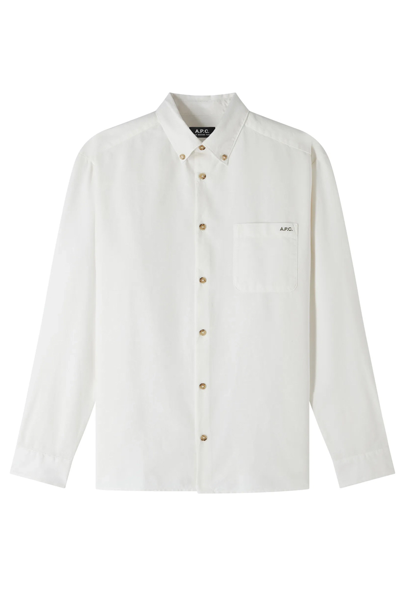 A.P.C. CHEMISE MATEO LOGO Ecru-1 1