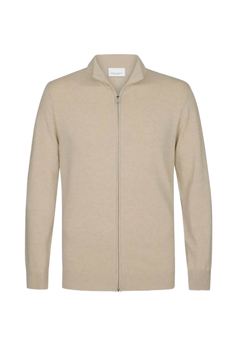 Profuomo CARDIGAN FULL ZIP BEIGE Beige 1