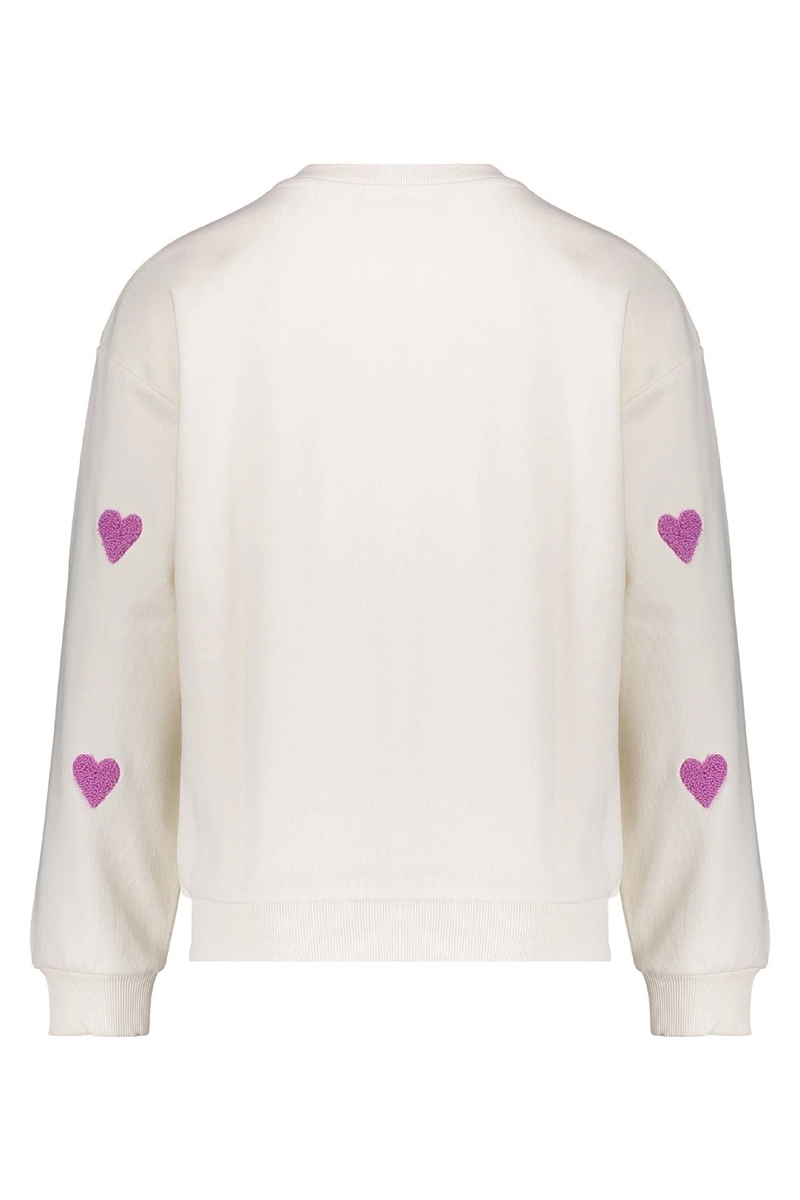 Geisha Sweater hearts terry Ecru-1 2