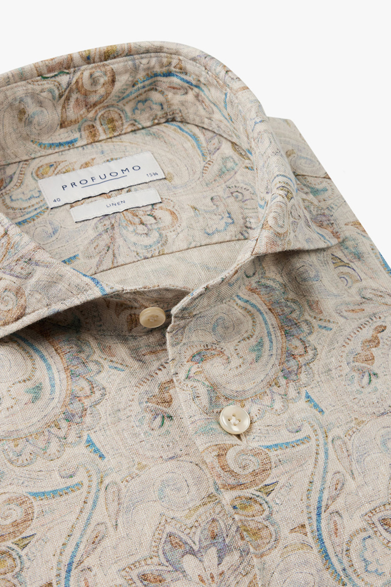 Profuomo SHIRT X-CUTAWAY SC SF BEIGE White 2