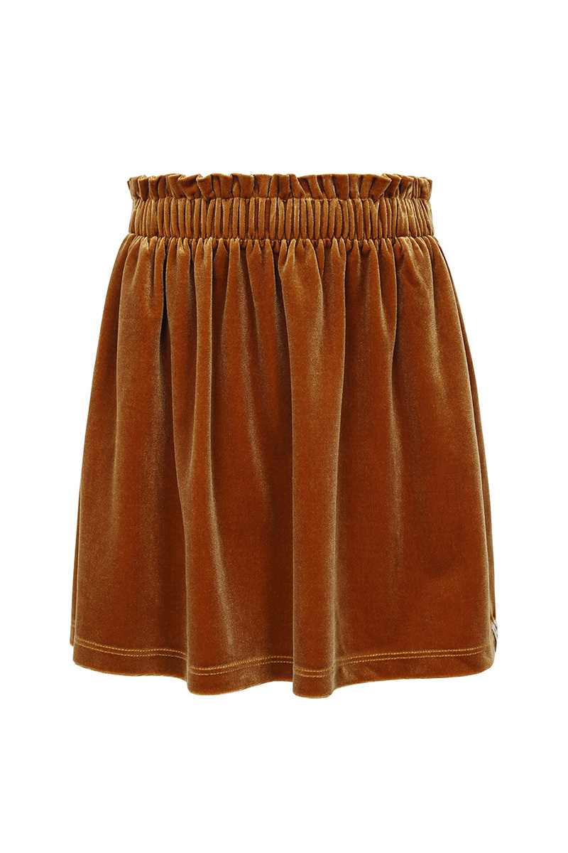 LOOXS LITTLE Little velvet skirt bruin/beige-1 1