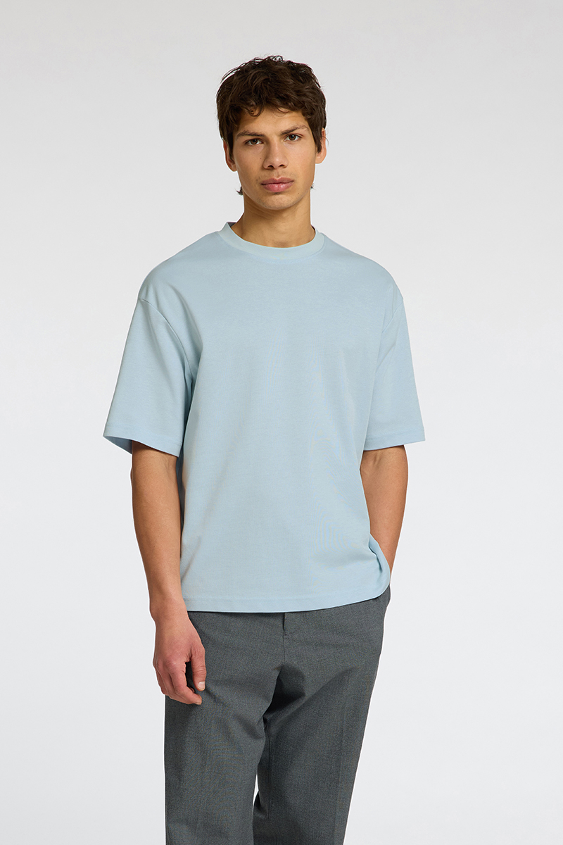 Selected SLHLOOSEOSCAR SS O-NECK TEE NOOS 298145-Winter Sky 2