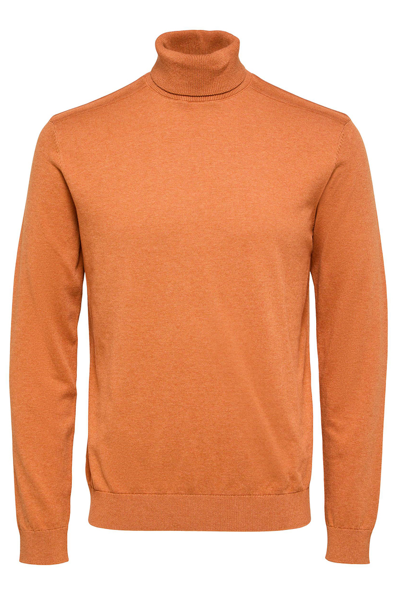 Selected SLHBERG ROLL NECK NOOS Oranje-1 1