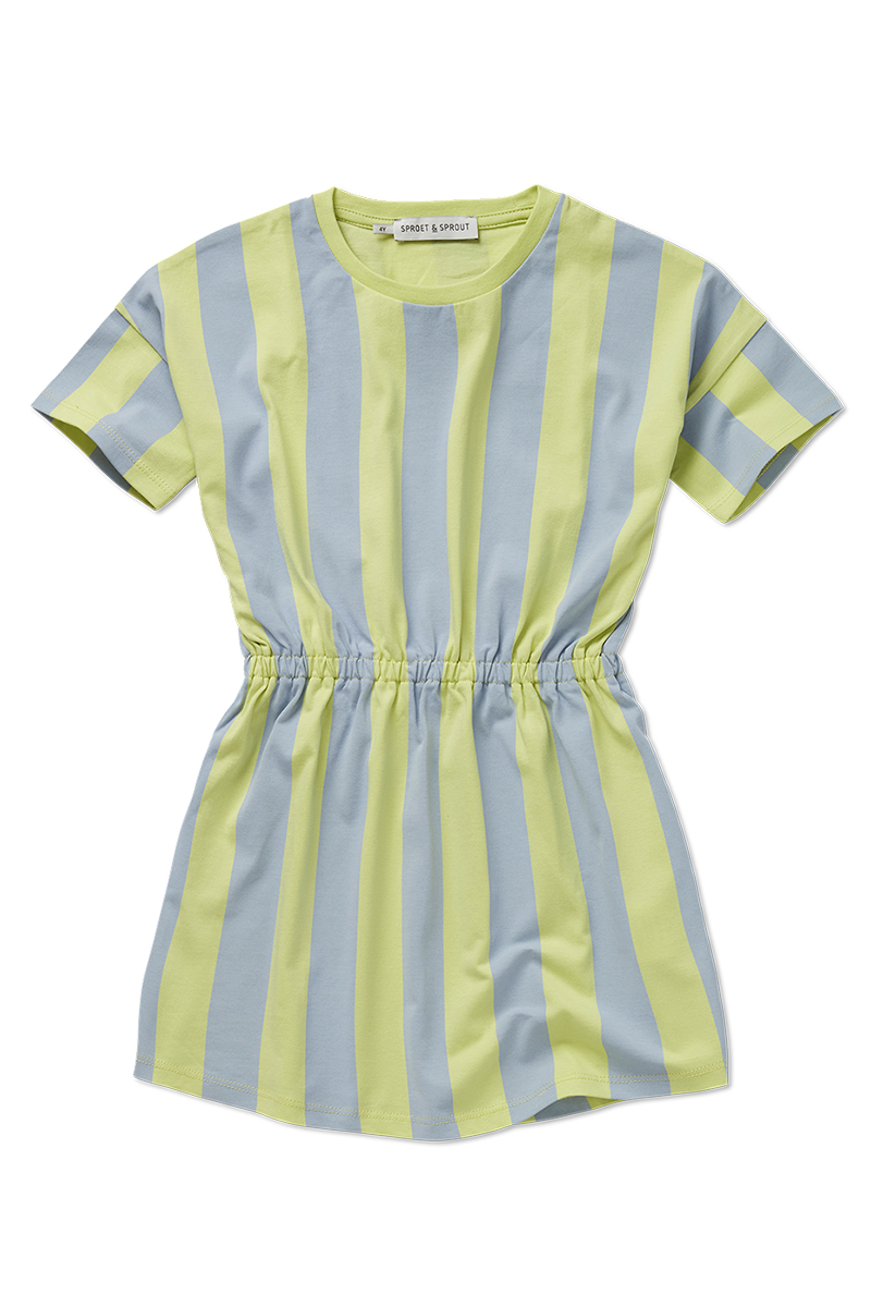 Sproet & Sprout Skater dress stripes Geel-1 1