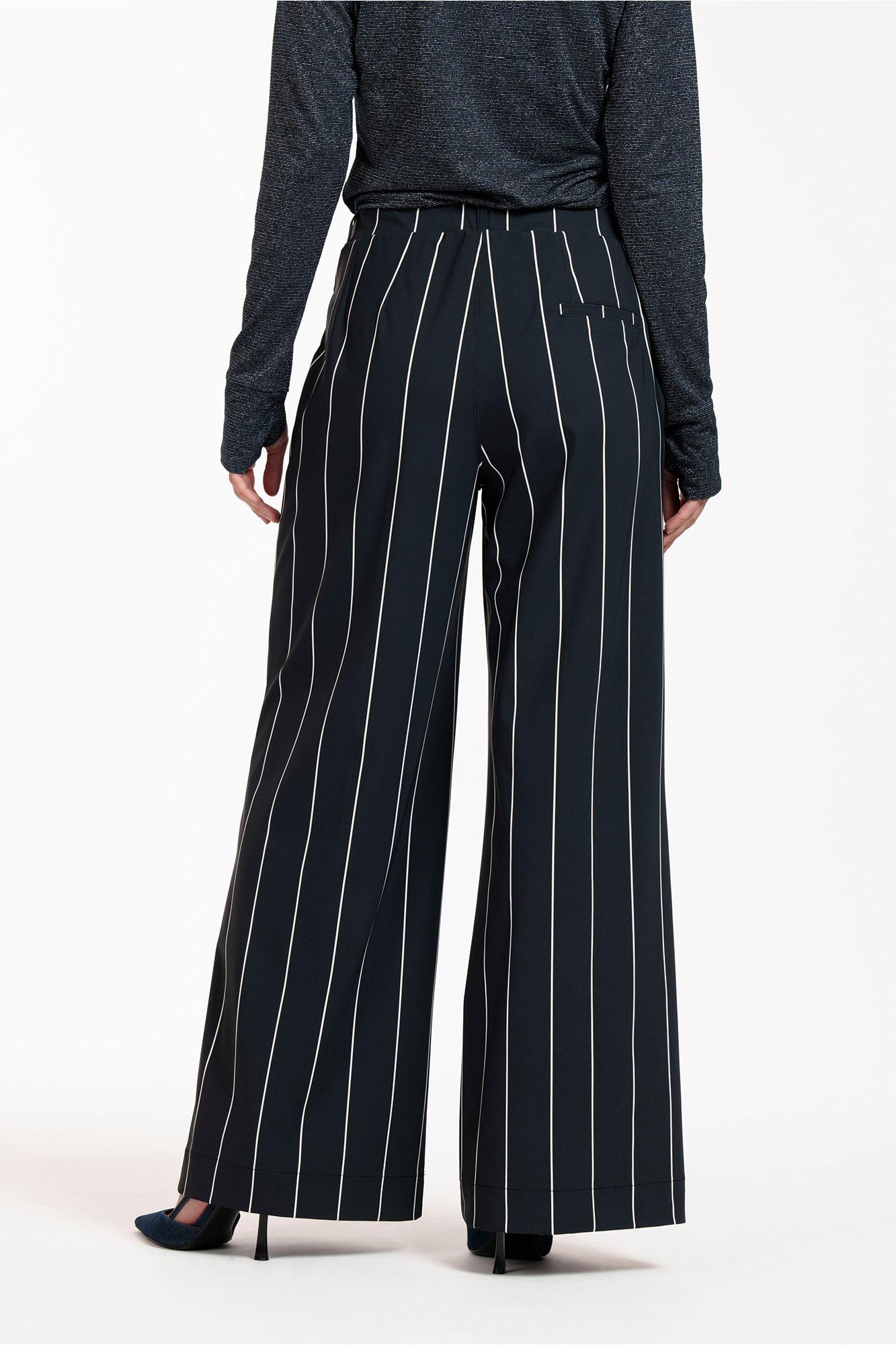 Studio Anneloes Colette stripe trousers Zwart-1 3