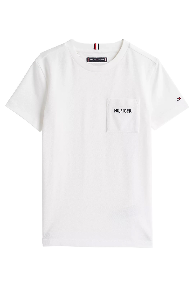 Tommy Hilfiger Hilfiger emb reg pique tee Wit-1 1