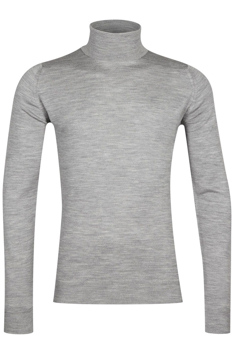 John Smedley PULLOVER ROLL NECK LS Grijs-1 1