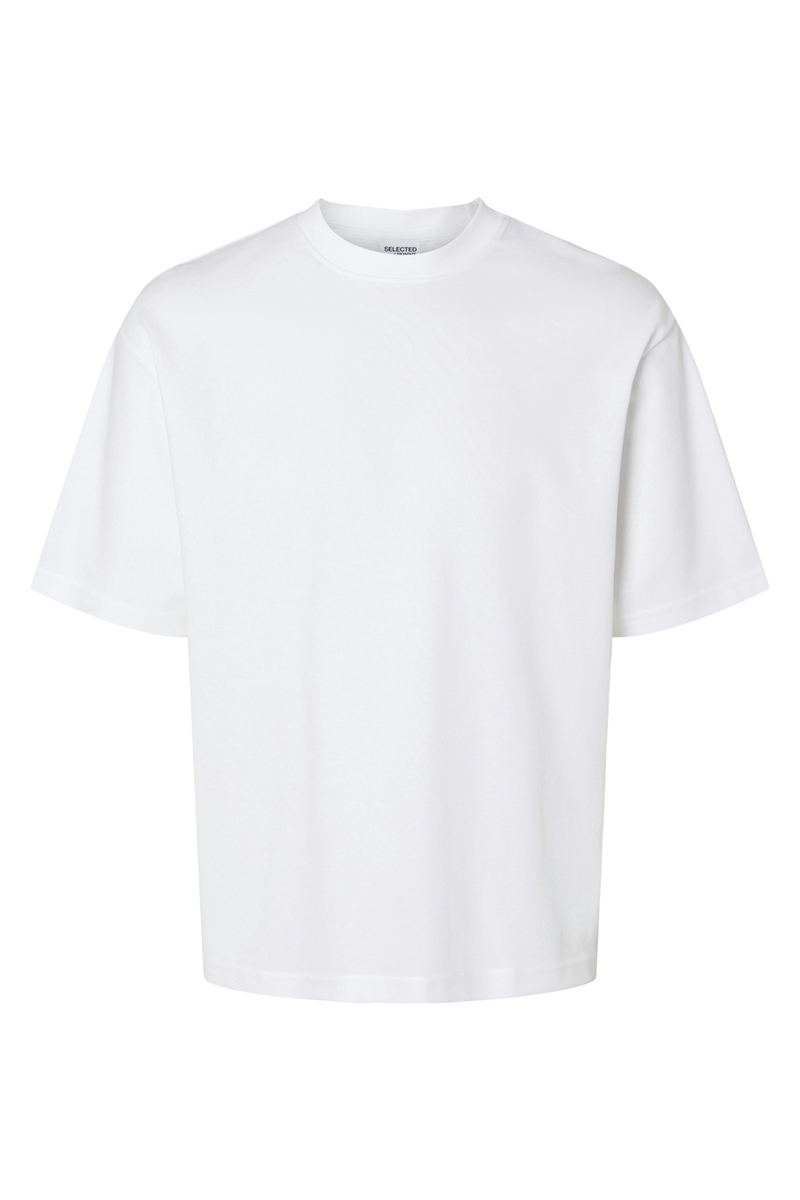 Selected SLHLOOSEOSCAR SS O-NECK TEE NOOS 179651-Bright White 1