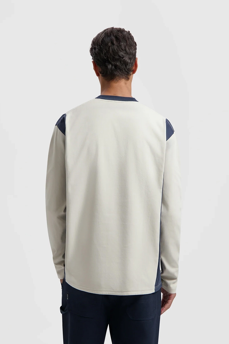 Olaf Hussein PANEL TEE LS Grijs 3