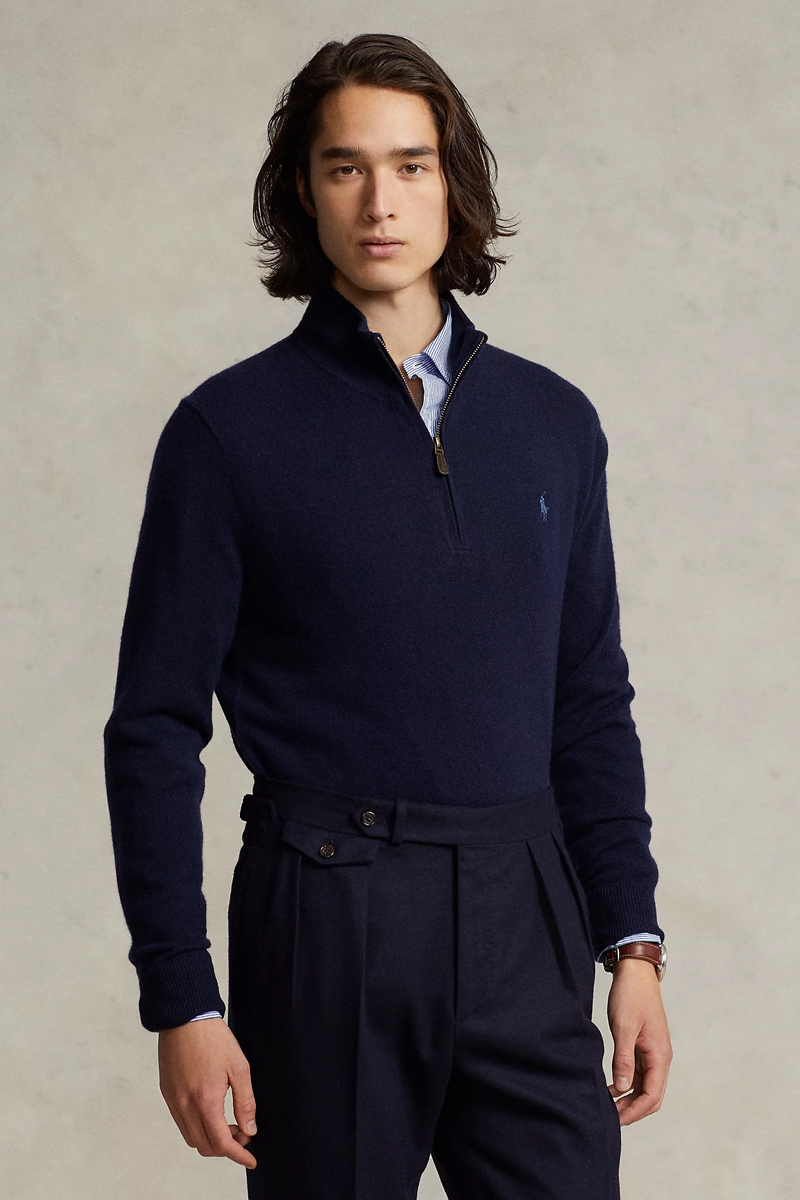 Polo Ralph Lauren 2/27 MERINO RWS Blauw-1 2