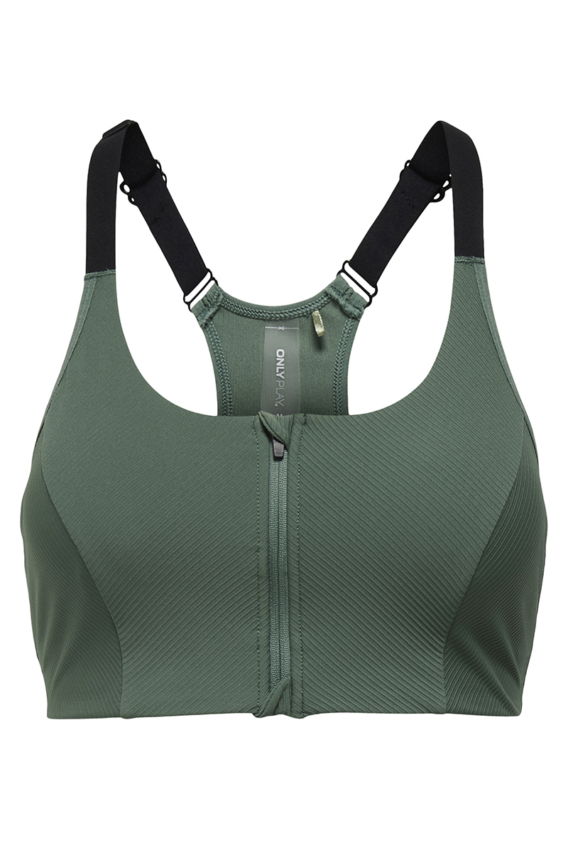 Only Play ONPJANA-3 ZIP SPORTS BRA 207212-Duck Green 1