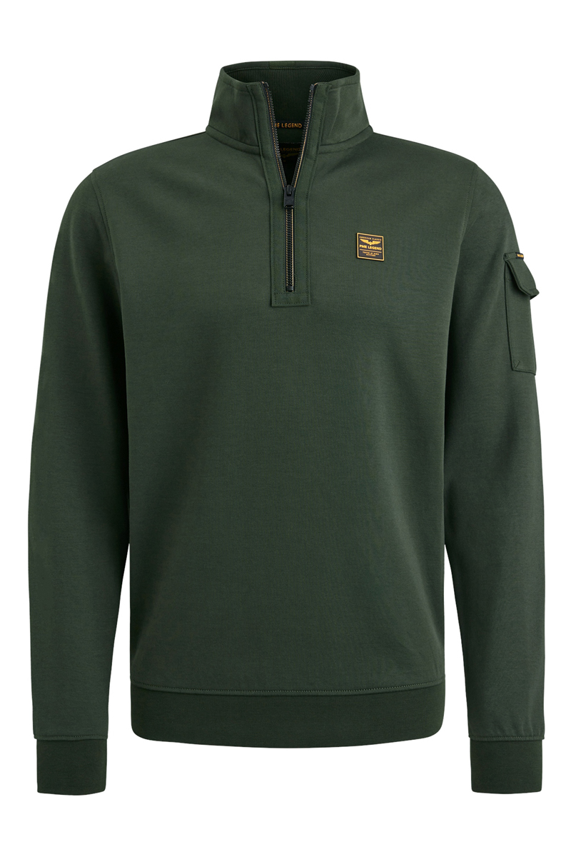 PME Legend Half zip collar interlock jersey Groen-1 1