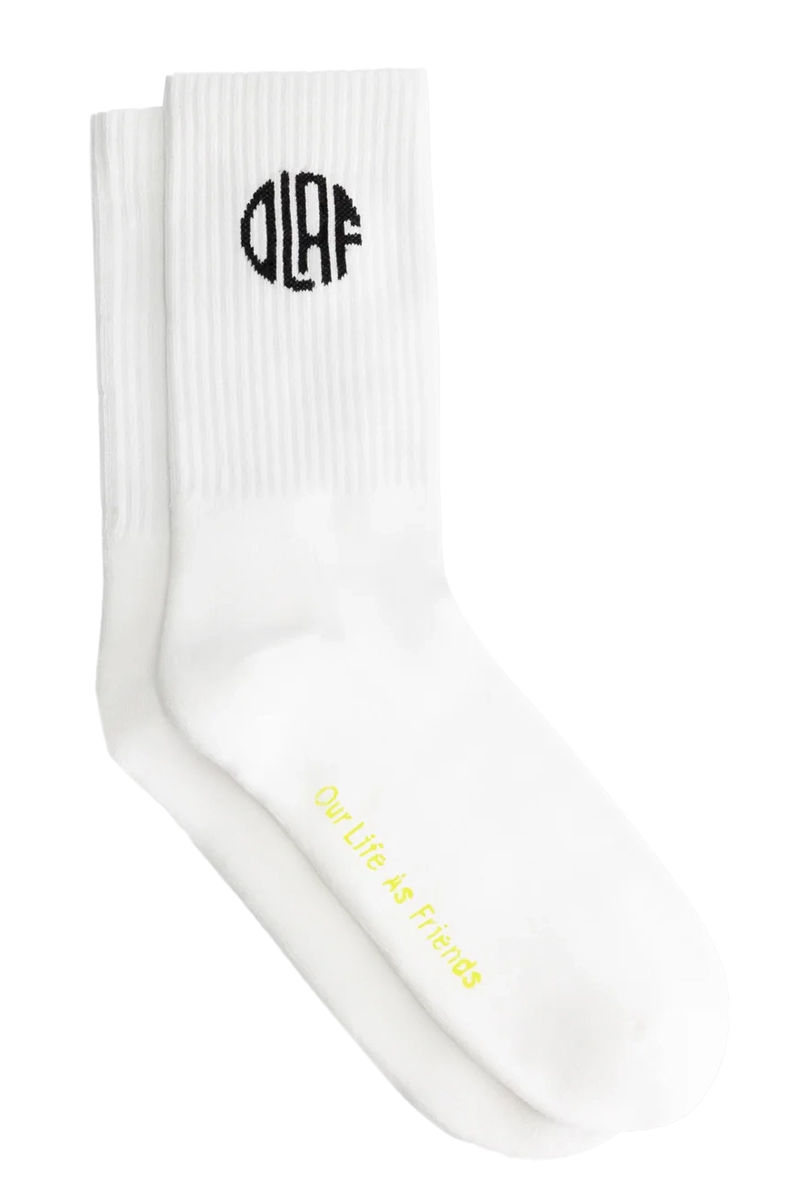 Olaf Hussein CIRCLE LOGO SOCK Wit-1 1