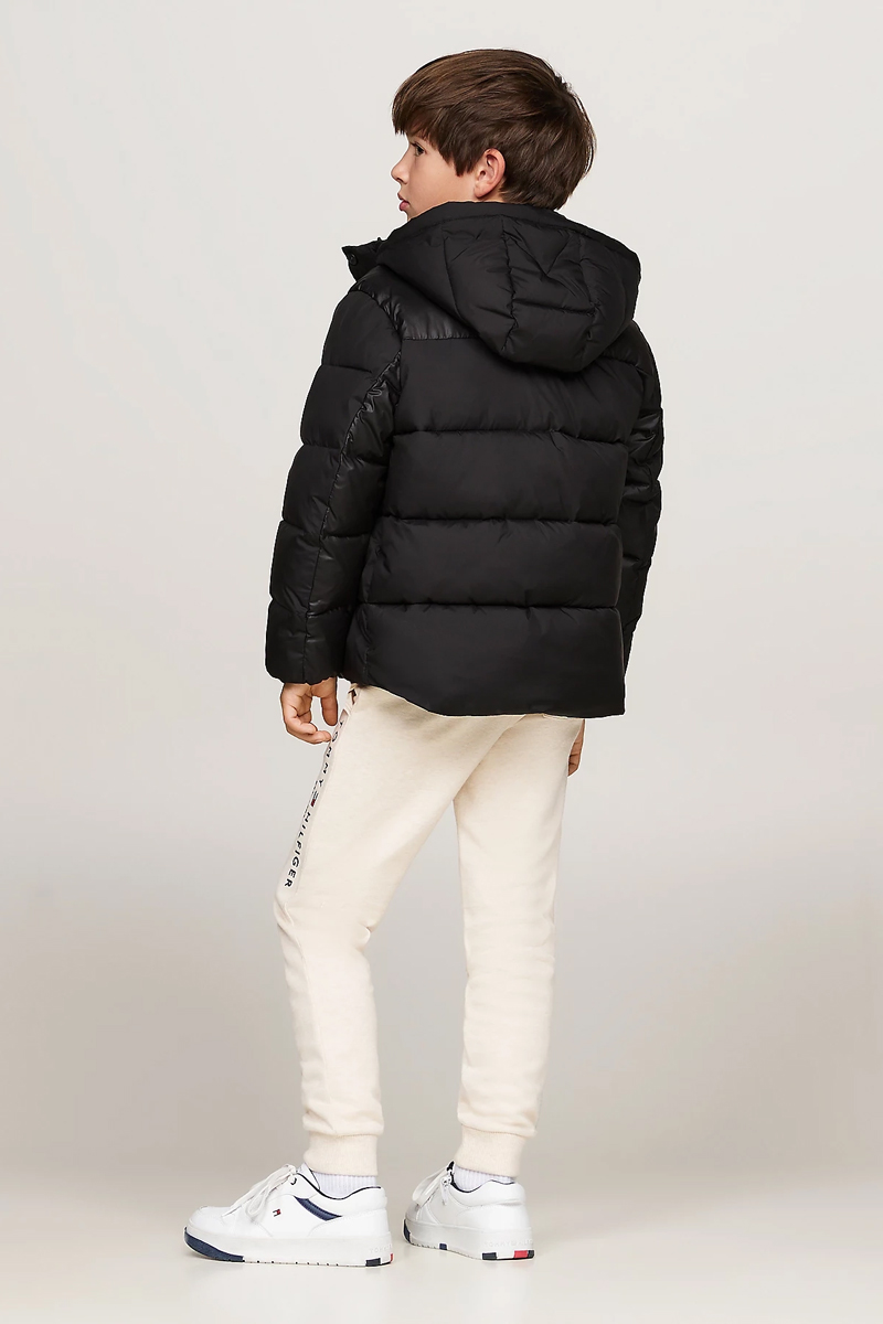 Tommy Hilfiger Contrast padded jacket Zwart-1 3