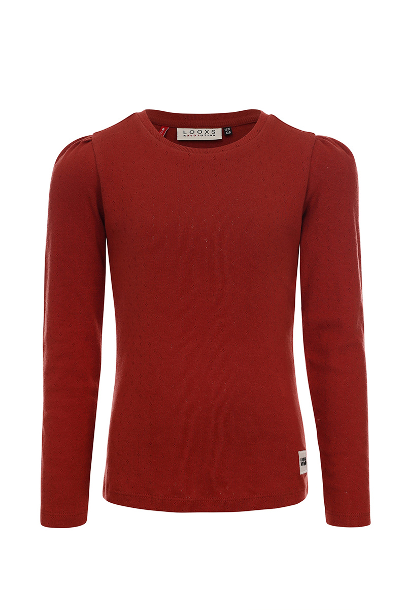 LOOXS LITTLE little pointel tshirt Rood-1 1